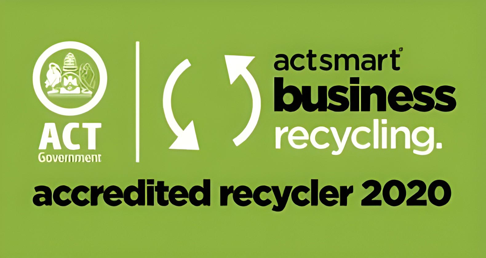 actsmart business recycling accredited recycler for 2020 banner logo