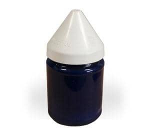 a bottle of blue toilet bowl cleaner flush