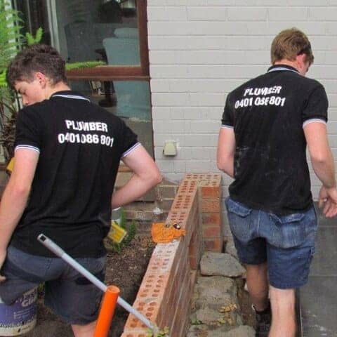 Water Tight Canberra plumbers preparing for outdoor work