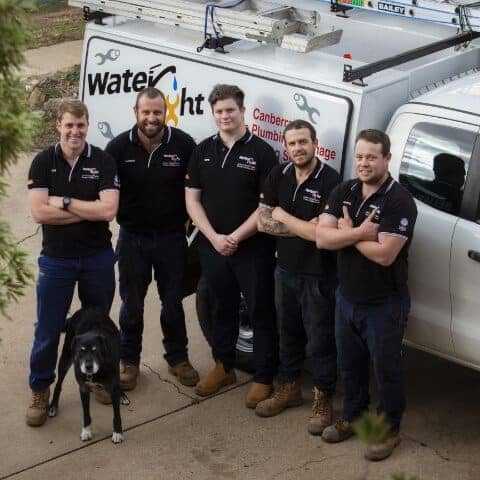 Canberra Employees with Their Dog